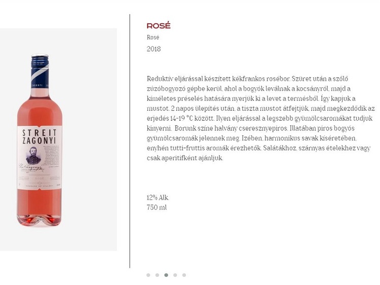 #htmlcaption_883 Streit-Zágonyi Rosé 0,75 L