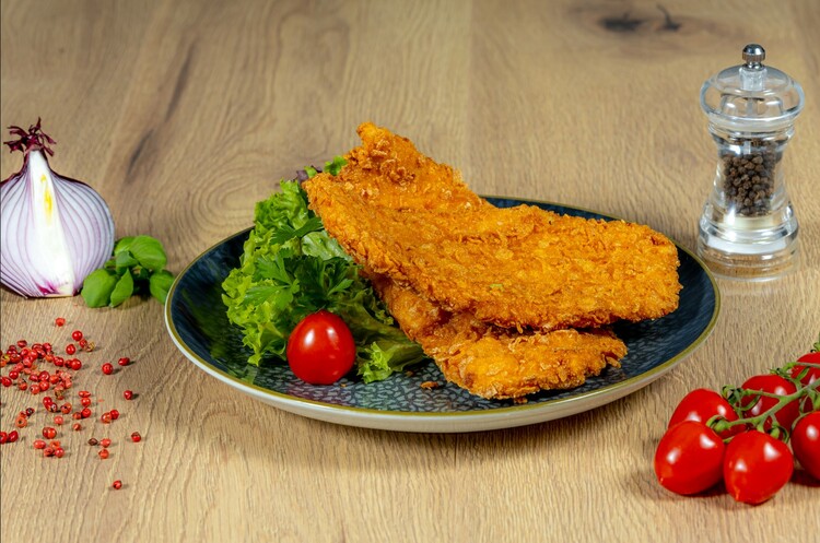 Corn Flaces bundában sült csirkemell petrezselymes burgonyával